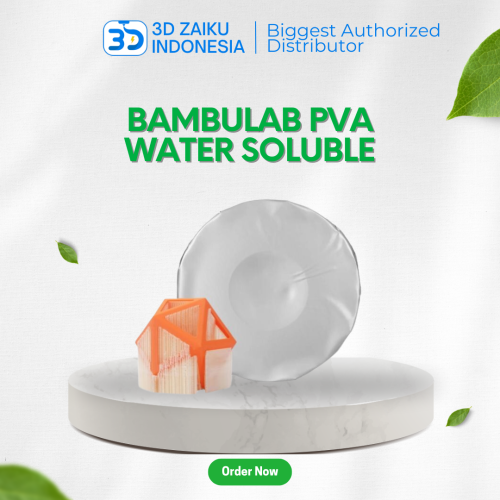 Bambulab PVA Water Soluble 3D Filament for 3D Printer Support Clean Smooth Support Surface